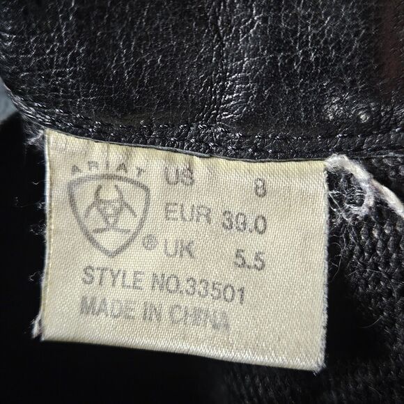 Ariat Heritage Black Leather Lace Up Boots #33501 Women's Size 8 - Picture 12 of 12